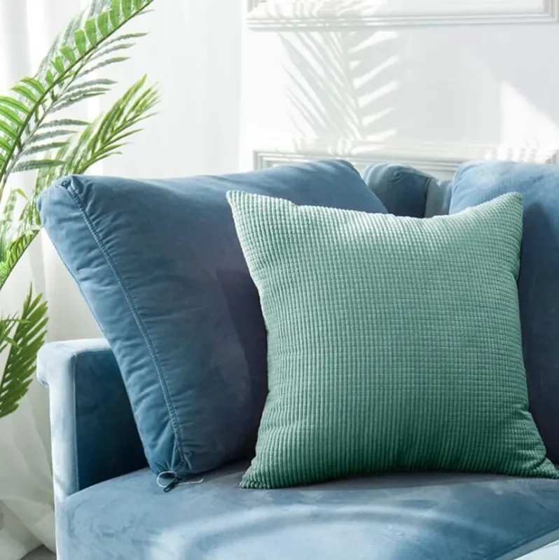 Solid Luxury Square Cushion Cover 30x50/40x40/45x45/50x50cm Soft Decorative Throw Pillow Case for Sofa Car Home — image 8