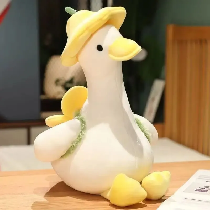 Kid Cute Little Duck Doll Flower Duck Plush Toy Big White Goose Doll Super Soft Sleeping Pillow Birthday Gift Decoration Toy — image 10