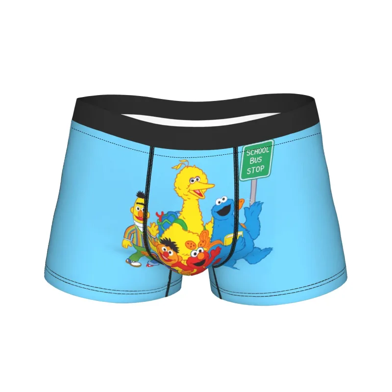 S-Sesames Streets Tango Elmo & Grover Pakaian Dalam Lelaki Seluar Pendek Seluar Dalam Lucu Boxershorts Kualiti Customs Seluar Dalam Besar