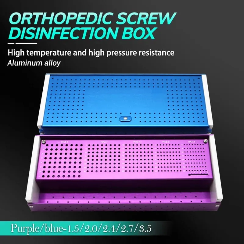 Pet Screw Box Aluminum Alloy Sterilization Box Orthopedic Screw Instrument Sterilization Box Storage Case,Makeup tools — image 1