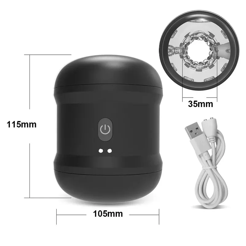 Automatic Male Masturbator Vibrating Men Open-ended Pocket Pussy Masturbation Cup Soft Silicone Adult Goods Sex Toy for Men — image 7
