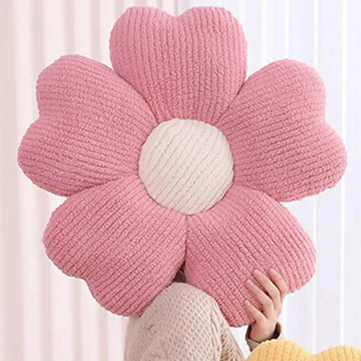 Flower Petal Pillow Soft Romantic Cuddly Stuffed Cushion Petal Shape Plush Pillow for Couch Living Room Bed Bedroom Patio