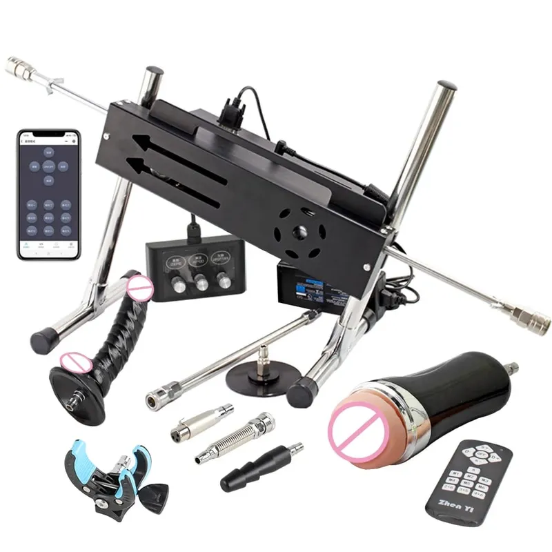 200W Super Powerful Stroke 1-15cm Automatic Masturbation Machine with Dildo Attachments Support Three Controllers Sex Machines — image 10