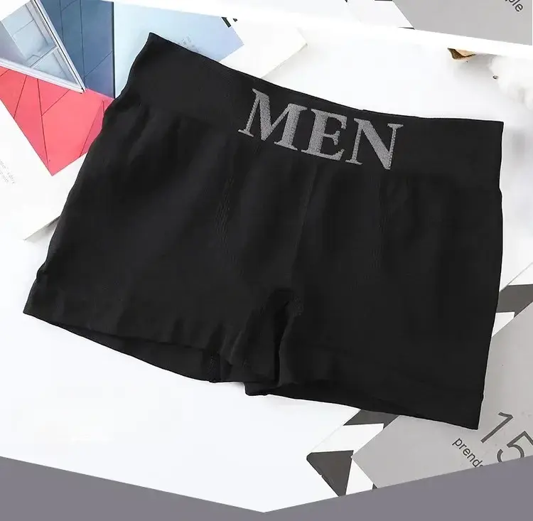 3Pcs/Lot Men's Panties Underwear Boxers Breathable Man Boxer Solid Underpants Comfortable Male Brand Shorts Black Blue Underwear — image 14
