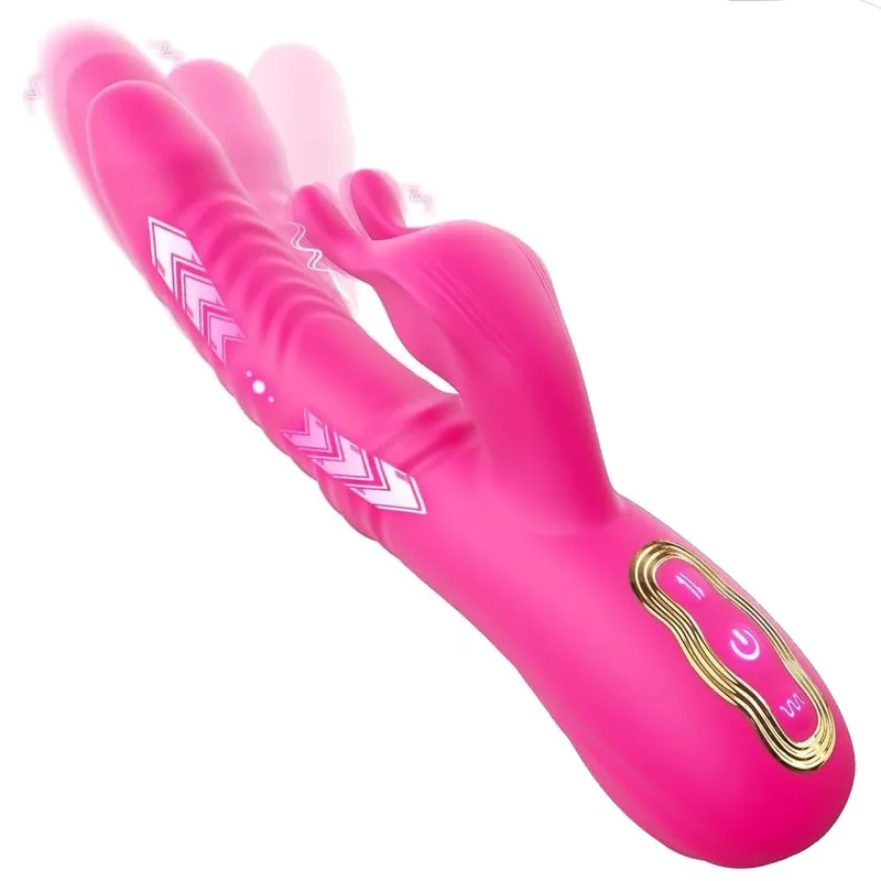 Thrusting Wiggle Rabbit Vibrator for Women Vagina G-Spot Vibrator Clitoris Stimulator Female Masturbation Sex Toy for Women