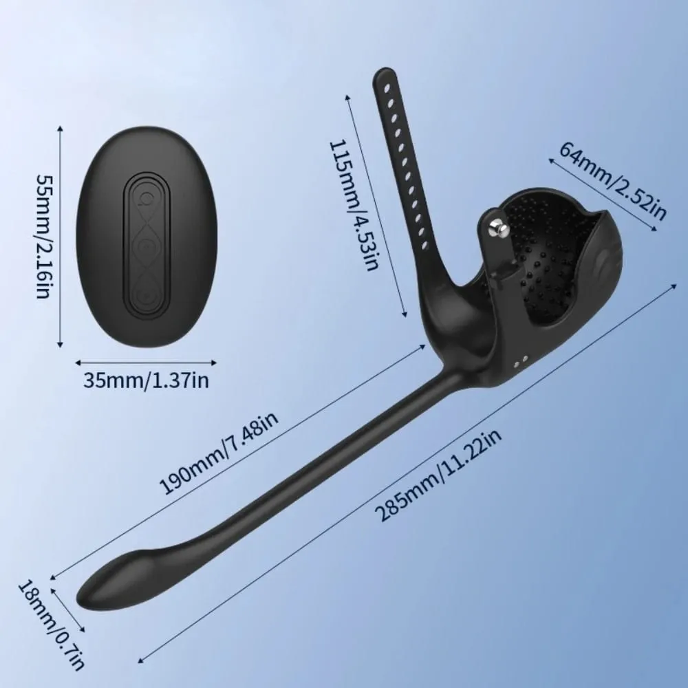 3 ใน 1 Anal Plug Vibrator Testicle Taint Stimulator Vibrating Cock แหวนรีโมทคอนโทรลชายต่อมลูกหมากนวดเพศของเล่นสำหรับคู่ — image 3