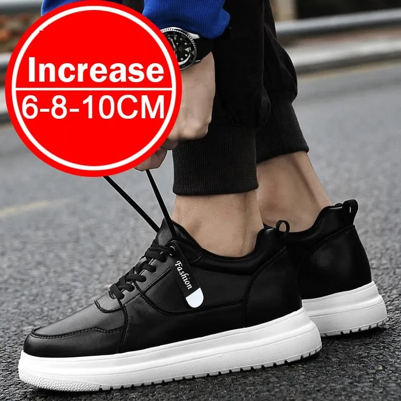 Plus Size37-46 Lift Sneakers Mand Elevator Sko Højde Øg Indersål 8cm Hvid Sort Højere Sko Mænd Fritid Mode sneakers — image 5