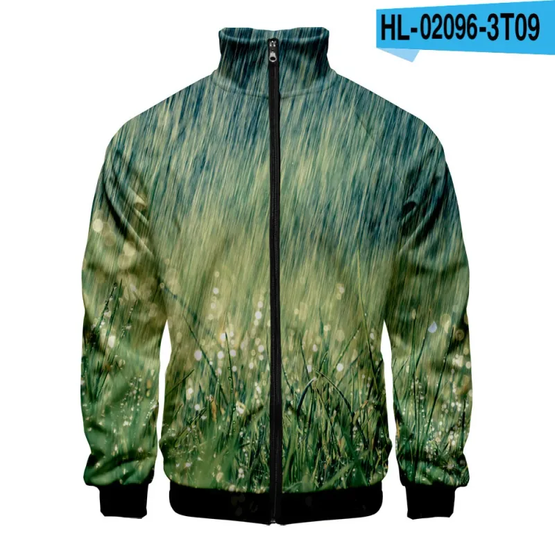 Harajuku Popular Rain 3D Print Zipper Raglan Jacket Windbreaker Boys/Girls Comfortable Stand Collar Jackets Coats — image 27