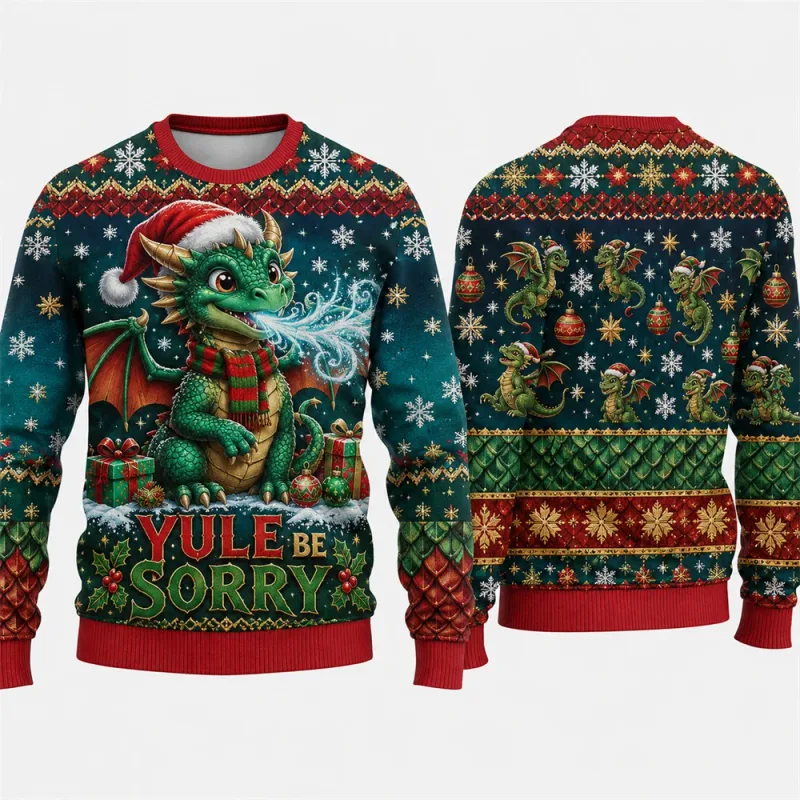 Goaty And Bright Christmas Sweatshirt Funny Goat 3D Printed Crewneck Long Sleeve Unisex Ugly Xmas Sweater Holiday Party Pullover — image 9
