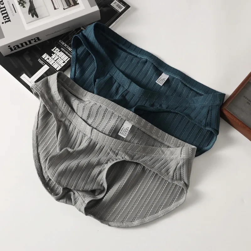 Mens Briefs Shorts Thin Transparent Ice Silk Underwear Man Breathable Slim Panties Homme Ropa Solid Male Underpants Cueca M-XXL — image 7