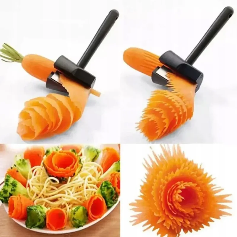 1pc Portable Vegetable Spiralizer Slicer Handheld Peeler Stainless Steel Spiral Slicer for Potatoes Kitchen Cutter Tools — image 3
