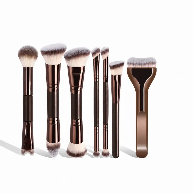7pcs Professional Makeup Brush Set Foundation Brush Powder Brush Eye Shadow Brush Blending Brush Tool Soft to Face Travel