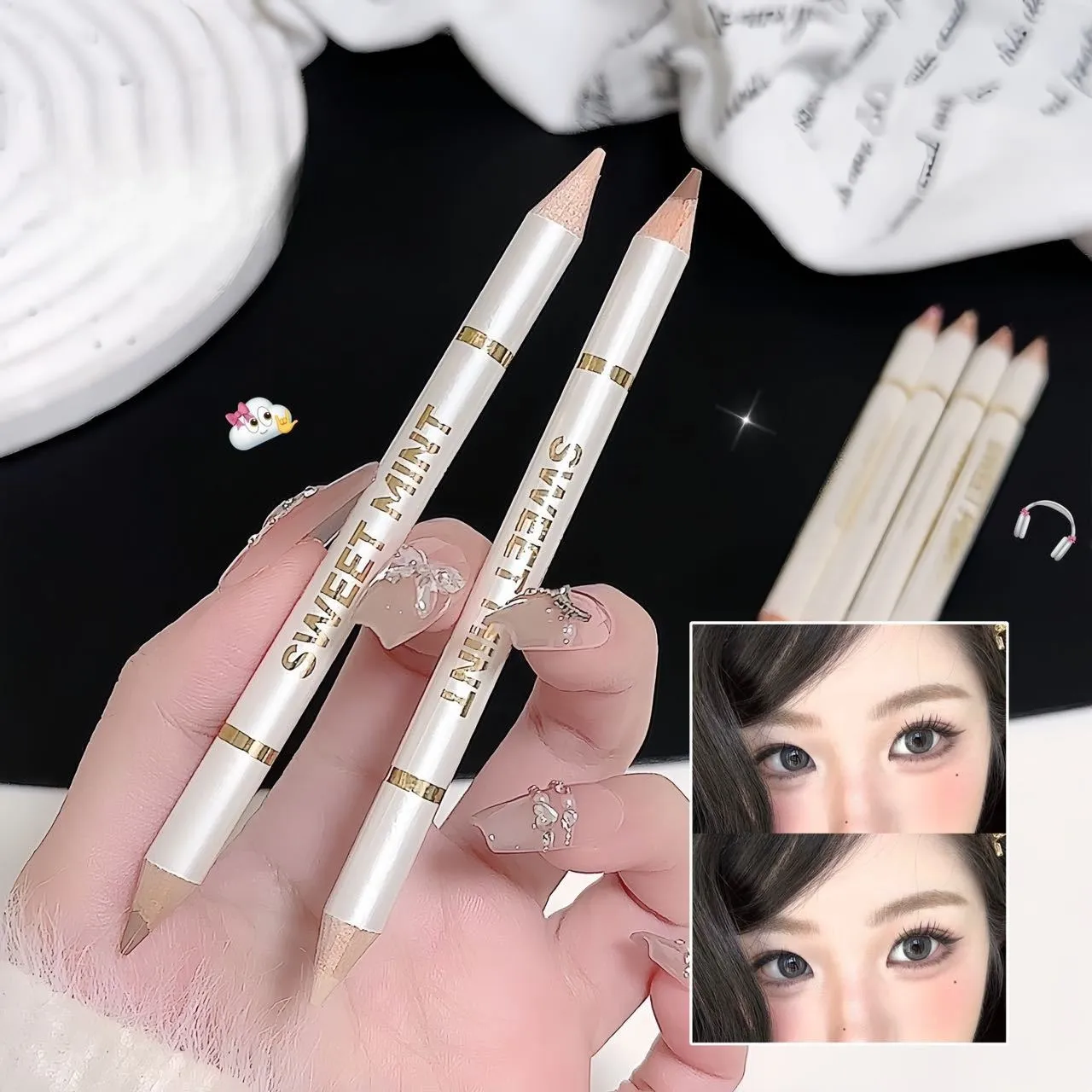 Double-Ended Lying Silkworm Pen Under Eye Liner Brighten Shadow Makeup Pencil Nude Pink Beige Lower Eyelid Highlighter Contour — image 6