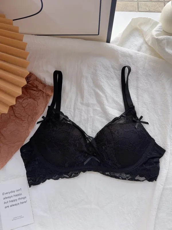 Cute Red Bra and Panty Set Women Comfortable No Wire Push Up Lingerie Sexy Bridal Wedding Lingerie Set Girls Birthday Present — image 14