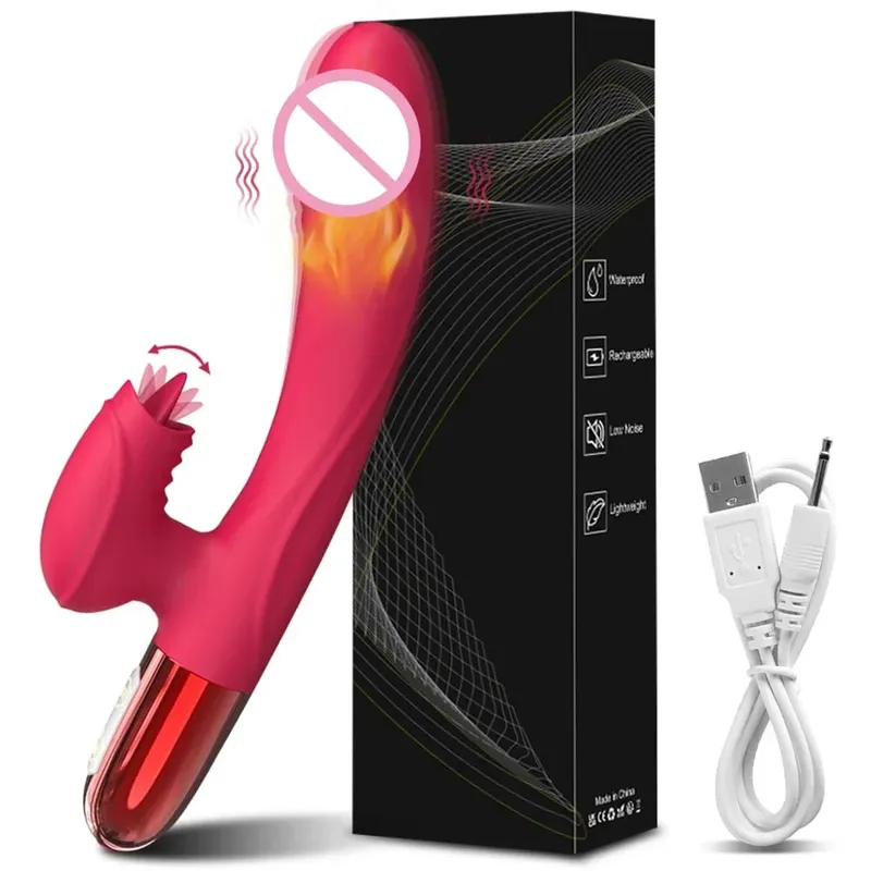 Sex Toy Vibrator for Women Clitoris Stimulator Female Masturbator G Spot Dildo with Tongue Licking Adults Goods 18+