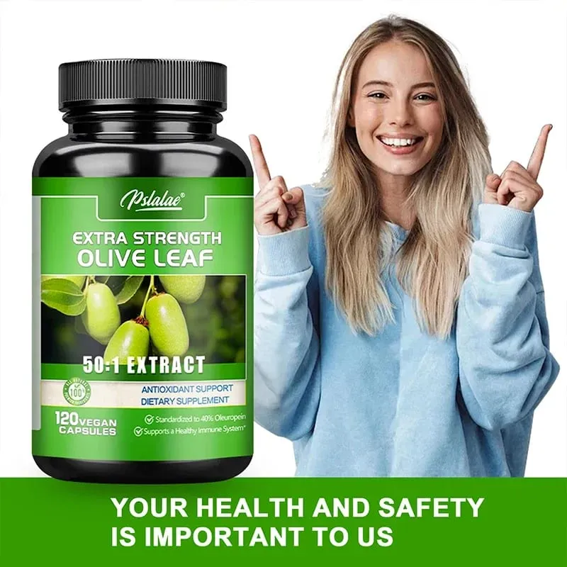 Olive Leaf Capsules - Antioxidant Improves Skin Condition Improves Blood Circulation Promotes Heart and Cardiovascular Health