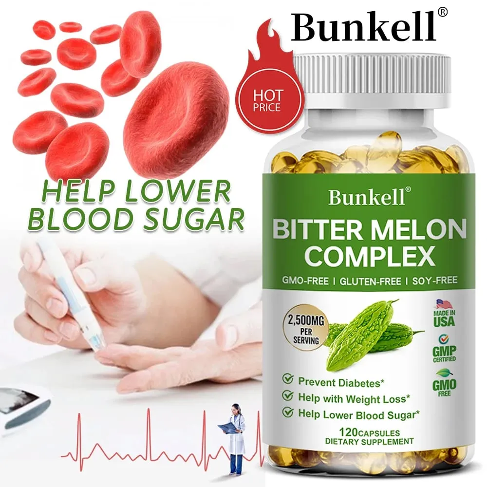 Bitter Melon Extract Capsules 2500mg Supports Blood Sugar Balance Glucose Metabolism Cardiovascular & Heart Health — image 2