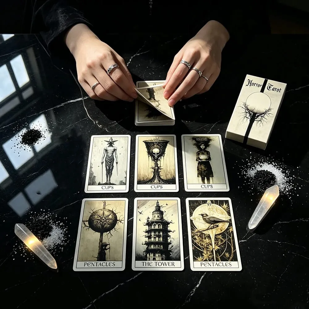 Mystery Horror Tarot Deck 78 Card Set For Divination Power Exploration and Psychic Insight | Halloween and Christmas Gifts — image 3