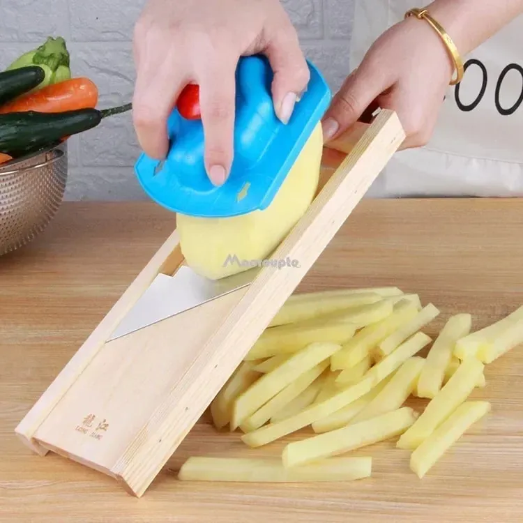 Vegetables Cutter Stainless Steel Blade Manual Chopper Potato Cucumber Carrot Slicer Grater Corrugated Slicer Kitchen Gadgets — image 3