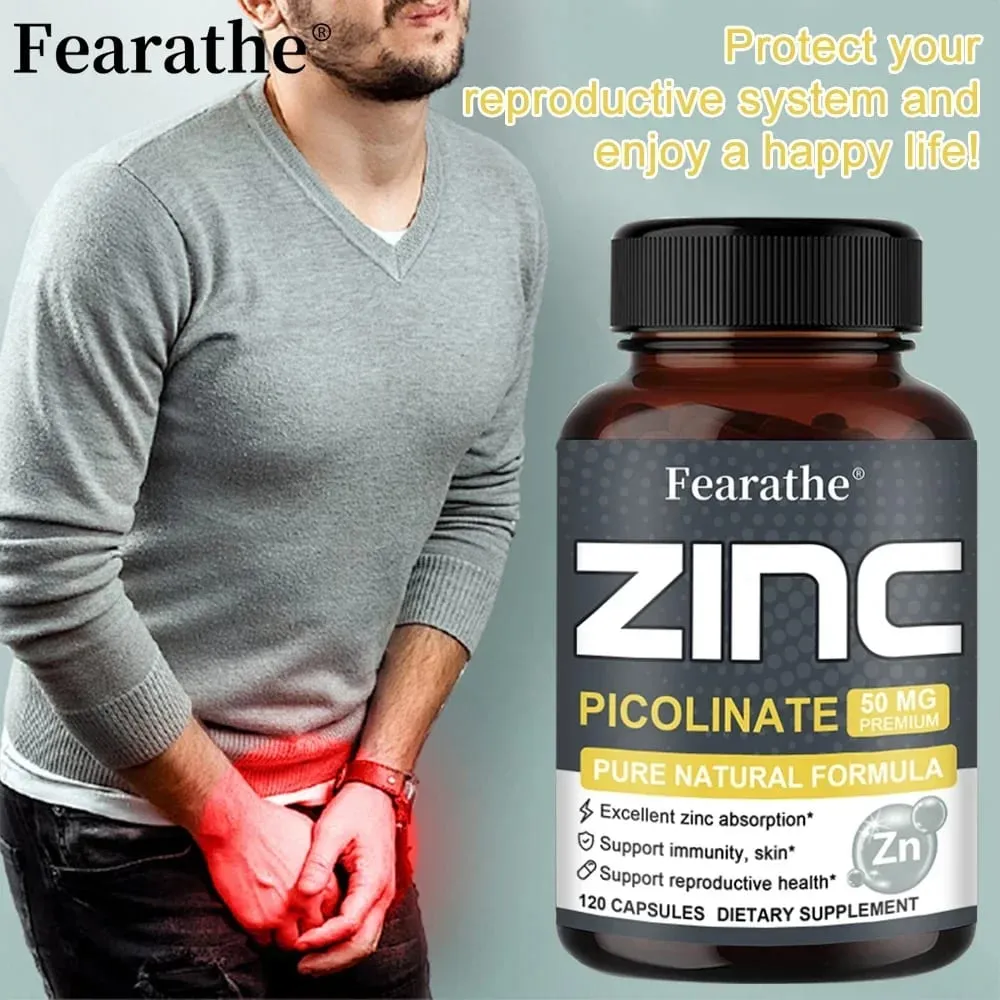 Zinkkapseln 50 mg – natürliches Antioxidans, immunstärkendes Nahrungsergänzungsmittel für Haare, Nägel und Haut, Unisex