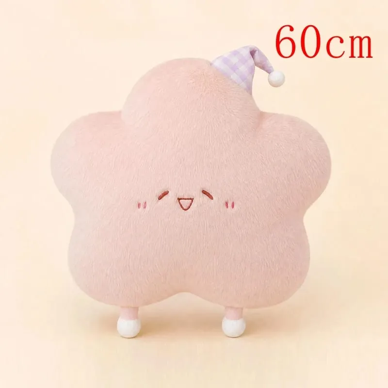 40-60cm Cute Star Plush Pillow with Sleep Hat Kawaii Star Stuffed Cushion Soft Fluffy Sofa Throw Pillow Girl Bedroom Home Decor — image 14