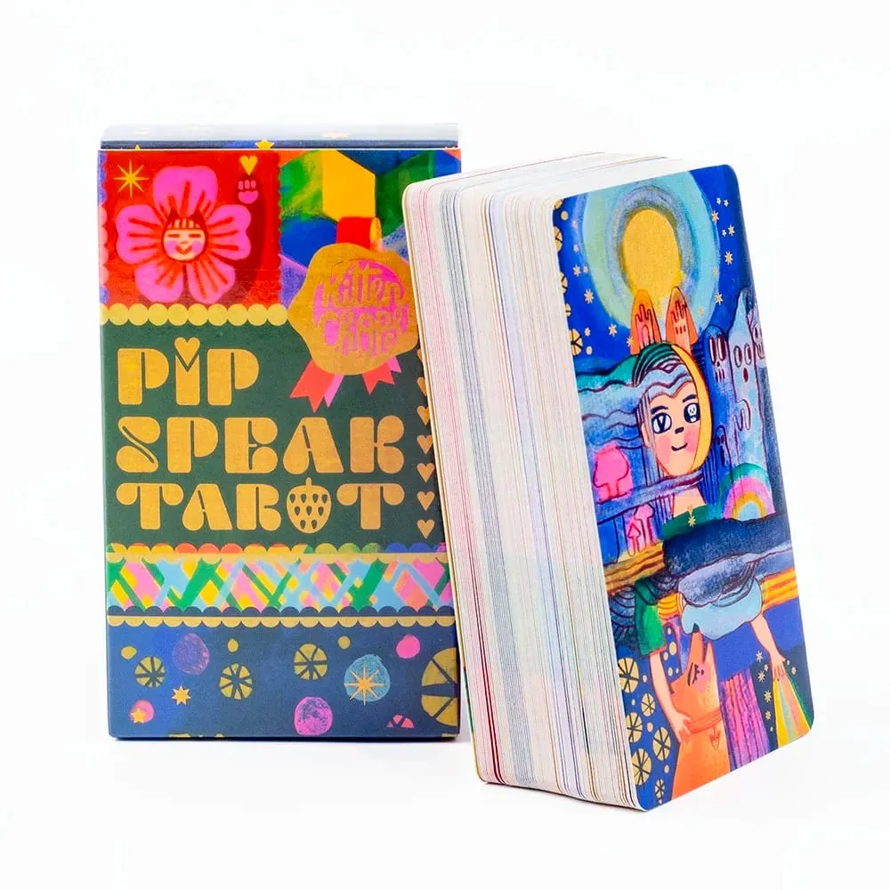 Tarocchi Pipspeak 10,3 * 6 cm Un delizioso mazzo da 78 carte in stile marsigliese abbraccia il mondo stravagante della lettura dei semi — image 2