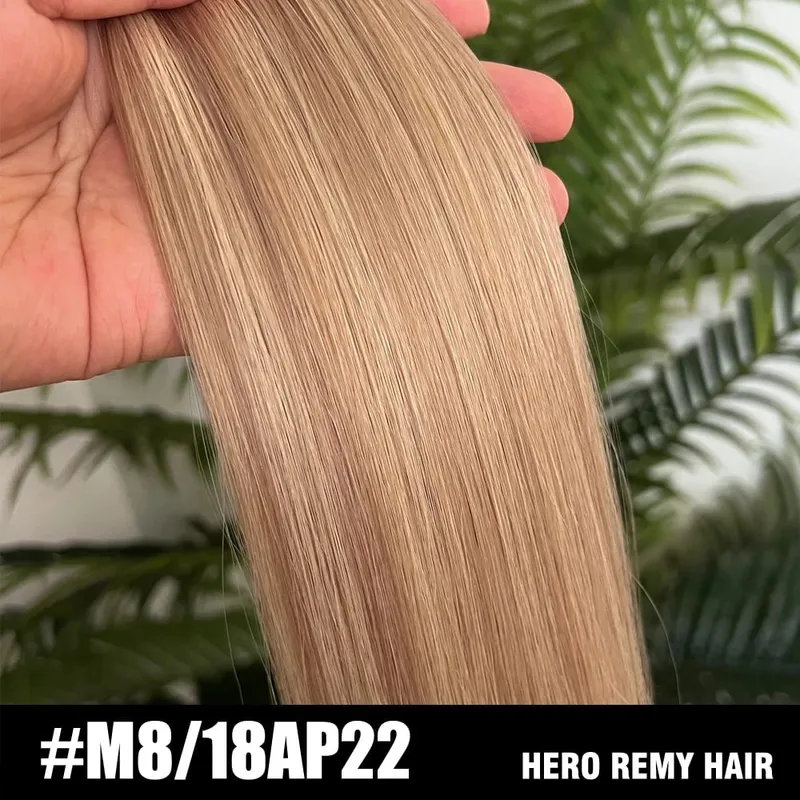 Tape in Hair Extensions Natural Human Hair 100% Invisible Double Sided Tapes On Hair Silky Straight Real Remy Hair Extensions 2g