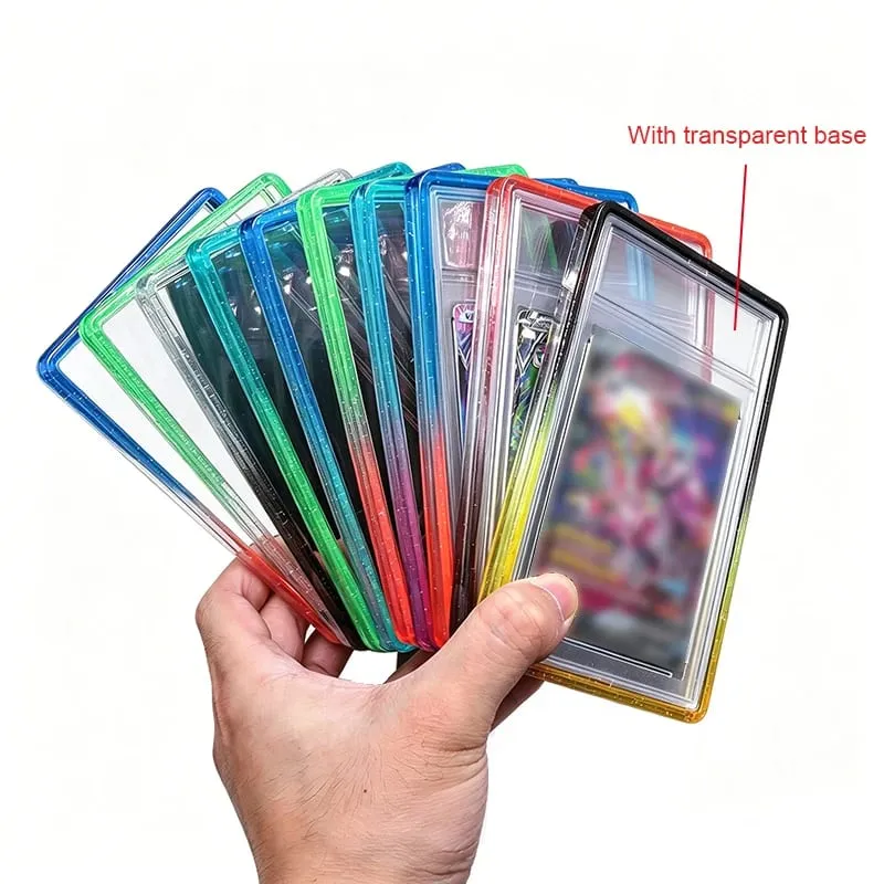Glitter TPU Slab Bumper Guard Case Holder Protective Skin Display Sleeves with Clear Back for 35PT Graded Trading Card — image 5