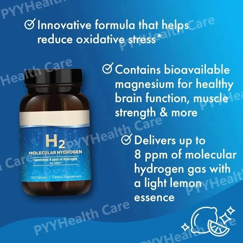 H2 Molecular Hydrogen - Supports Healthy Aging Cellular Energy & Brain Health - with Elemental Magnesium 90 Tablets GMO Free — image 3