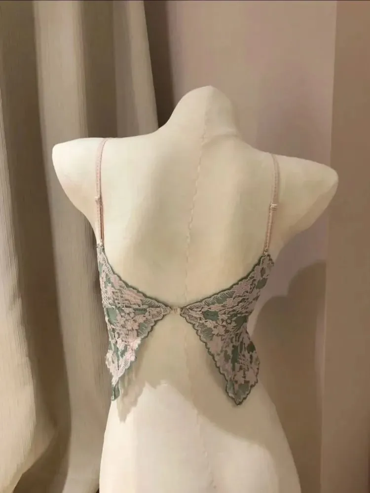 Sexy French Lace Halter Bra for Summer Wireless Crinkle Free Bralette for Small Bust Beautiful Back Lingerie Set S-XL MOYISU BC — image 4