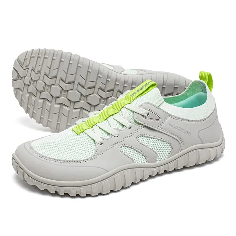 Laufsneaker mit breiter Spitze, Unisex, minimalistisches Mesh, atmungsaktive Schuhe, Kunstleder, Schnürsenkel, Wandersneaker — image 2