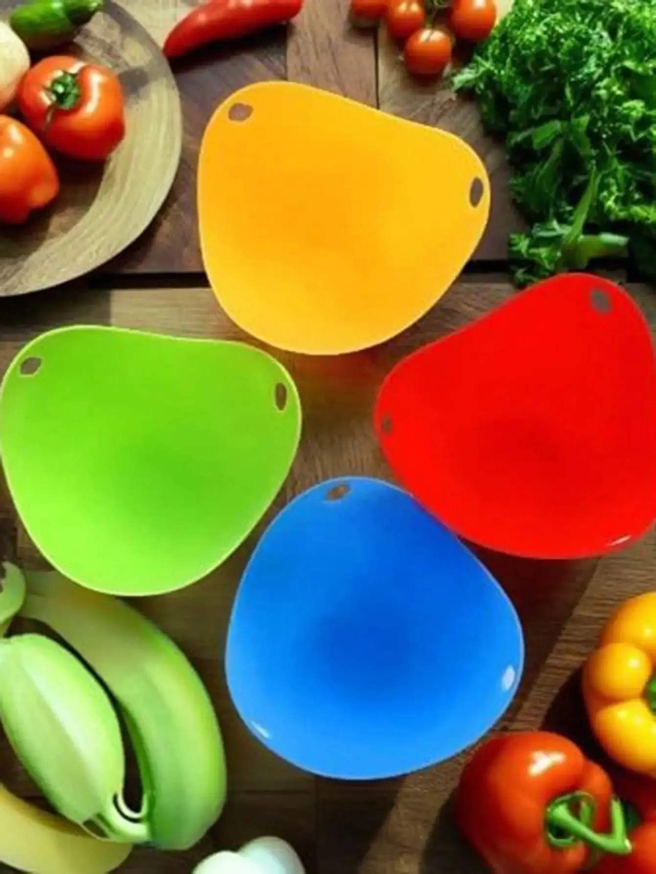 4pcs In Random Colors Egg Boiler Mold Cup Silicone Egg Poachers Poached Egg Cups For Microwave Air Fryer Stovetop Egg Cooking — image 7