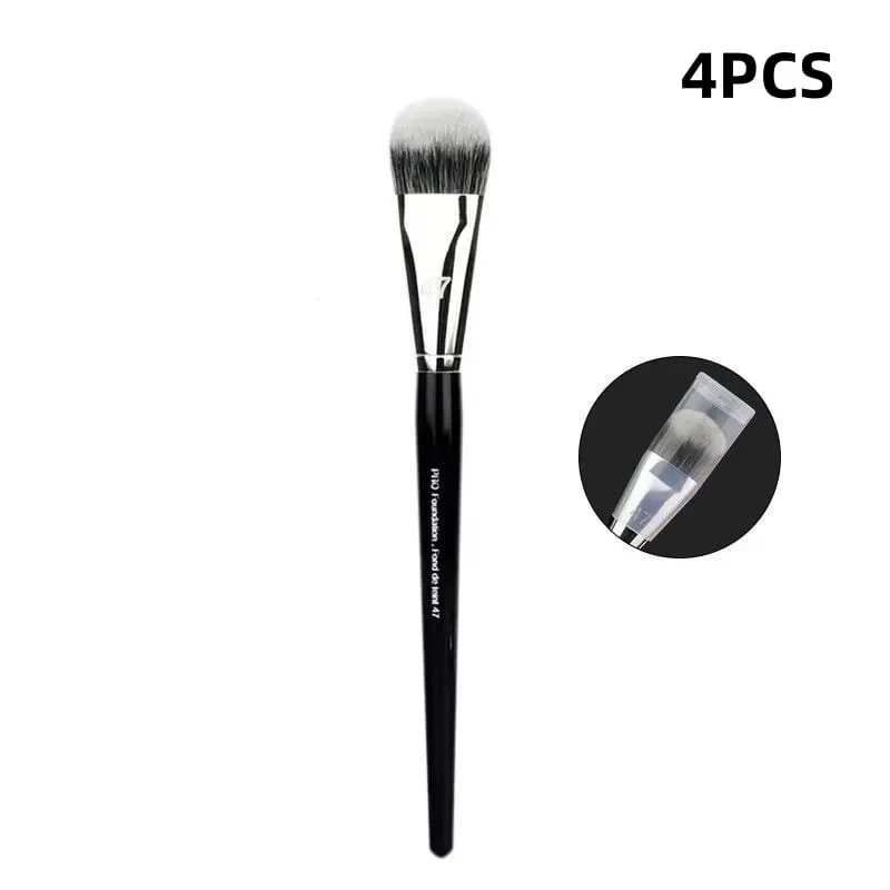 No. 47 Bevel Angle Foundation Brush with plastic cover Professional Slope Liquid Foundation BB Cream Makeup Brush 1/2/3/4/5 PCS — image 10
