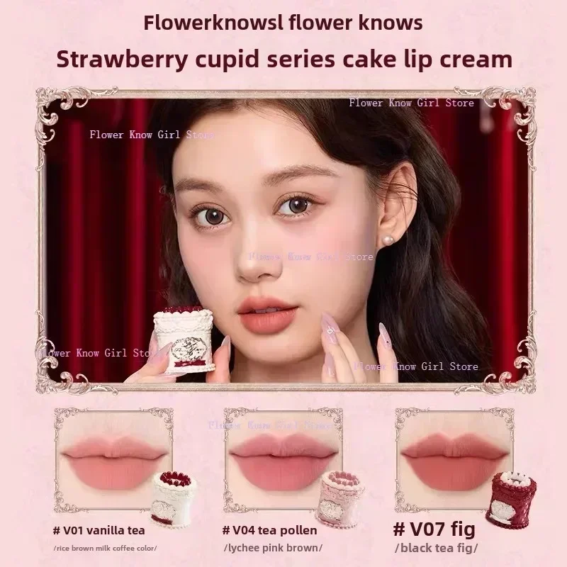 Flower Know Strawberry Cupid Makeup Gif Box Eyeshadow Liquid Cheeks Red Lips Clay Powder 9pcs/ set — image 4