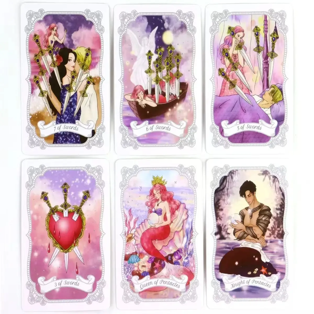10.3*6cm Based on Rider Waite System The Mermaid's Dream Tarot 78 Pcs Beautiful Tarot Cards