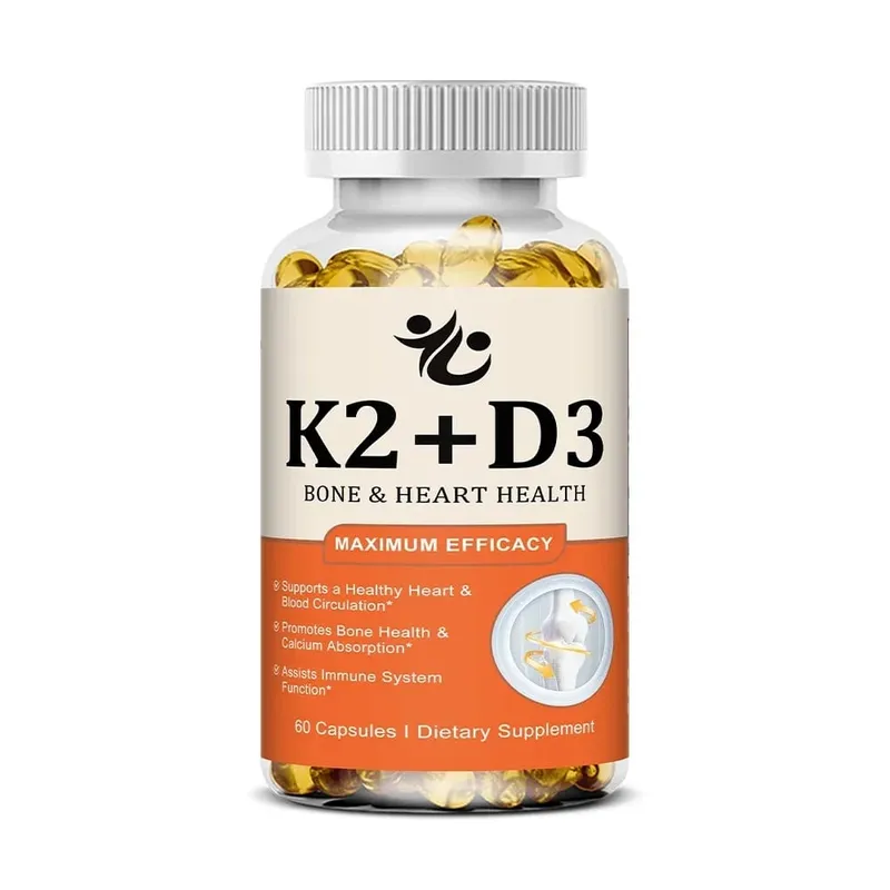 Vitamin D3 + K2 Capsules Support Calcium Absorption Bone & Joint Wellness Cardiovascular Function and Immune System Health — image 8