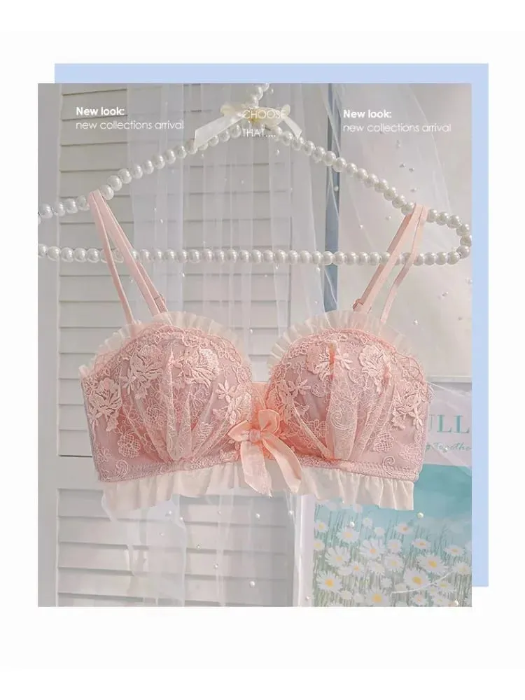 Push Up Bra Wireless for Small Breasts Anti Sagging Lace Bralette Women's Non Padded Lingerie To Enhance & Lift Comfort Bras — image 4