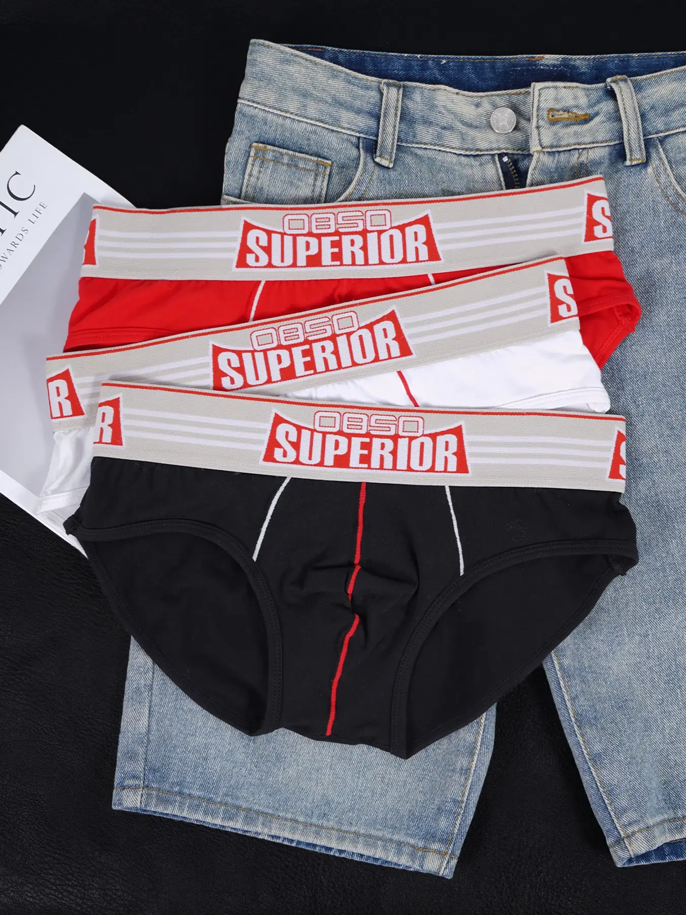1PCS Men's 0850 SUPERIOR Print Briefs Comfy Cotton Breathable Low Rise Underwear — image 4