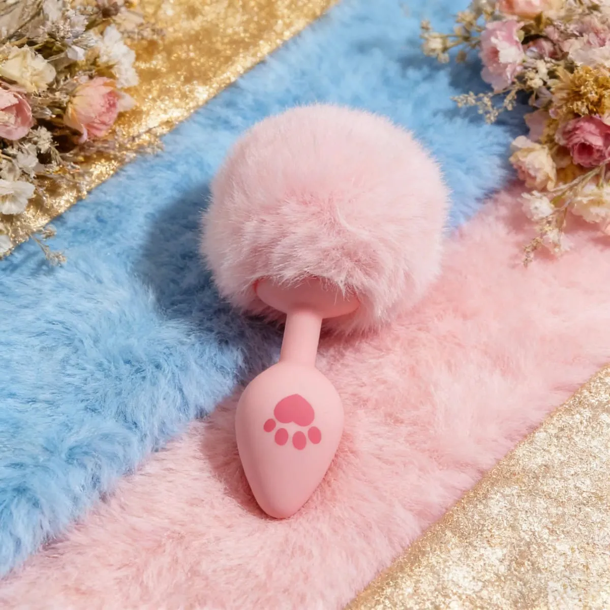 Tapón Anal de silicona con estampado de pata de gato rosa de 4 tamaños, tapón Anal de cola suave, juego para adultos, cuentas anales, Cosplay erótico, Juguetes sexuales para mujeres — image 5