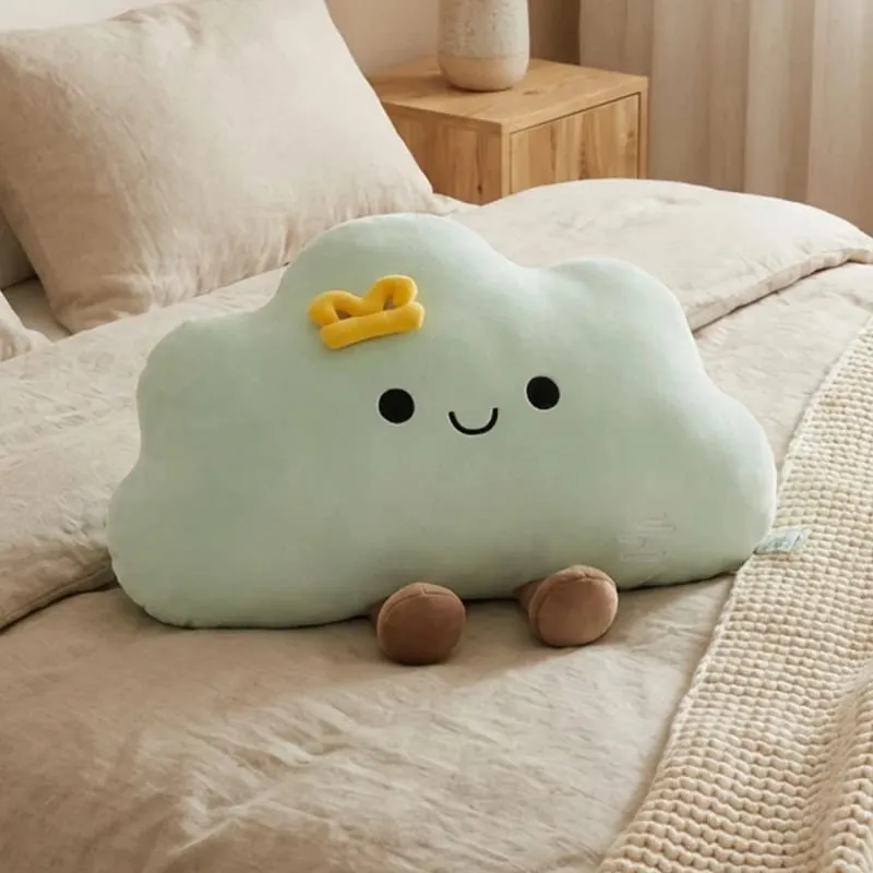 55*45CM Nordic Style Fluffly Soft White Blue Pink Weather Cloud Plush Toys Creative Stuffed Simulation Throw Pillow Sofa Cushion — image 10