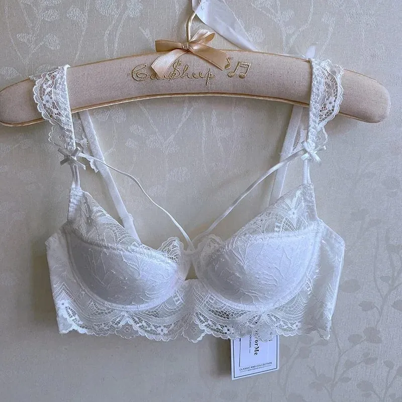 Ultra-Thin Push Up Lace Bra & Panty Set Sexy Big Bust Anti-Sagging Lingerie Underwear — image 2
