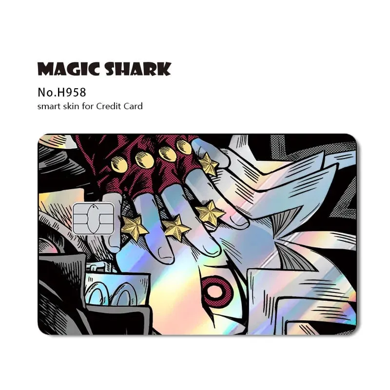 Magic Shark Yo-gi-oh Blue Eyes Dragon Game Shinny Holographic Laser Debit Credit Card Sticker Film Skin Front Cover — image 24
