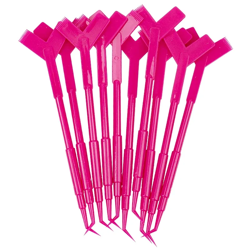 10 ks opakovaně použitelných plastových tyčinek na řasy prodlužování řas Tvar Y Hřeben Lifting Lash Lifting Curler Aplikátor štětce na make-up — image 11