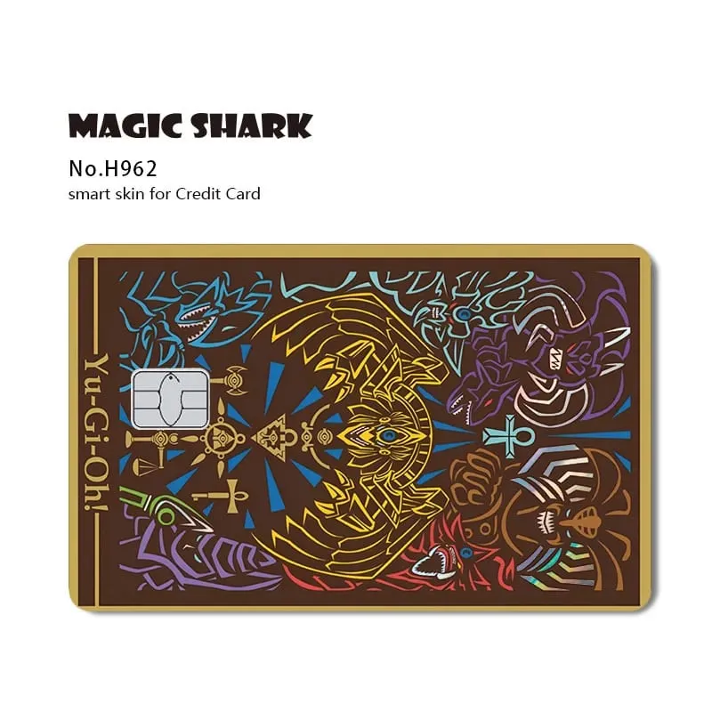 Magic Shark Yo-gi-oh Blue Eyes Dragon Game Shinny Holographic Laser Debit Credit Card Sticker Film Skin Front Cover — image 28
