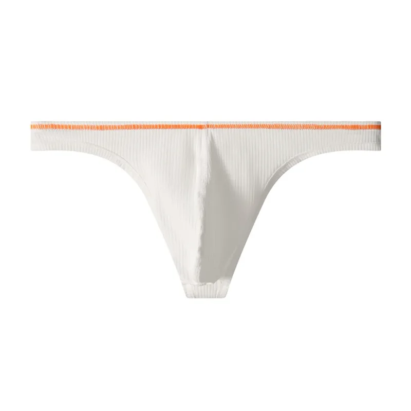 1pc Men Solid Thin Edge G-strings Sexy Thongs Elastic Low Rise U Convex Pouch Underwear Breathable Comfortable Panties — image 2