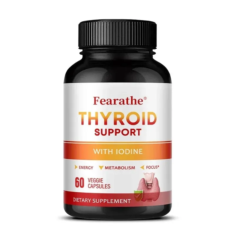 Thyroid Support Capsules Iodine Magnesium Vitamin B12 Complex Relieve Fatigue Mood Energy Metabolism & Mental Focus Supplement — image 8