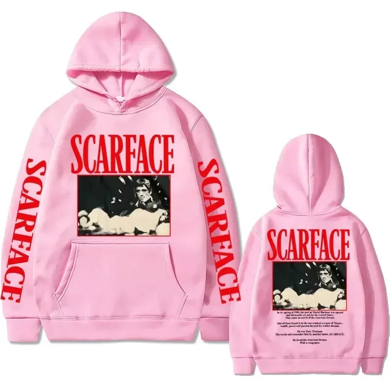 Vintage 90s Movie Scarface Tony Montana Hoodie Men Casual Vintage Pullover Man Hip Hop Hoodies Mens Fashion Oversized Sweatshirt — image 7