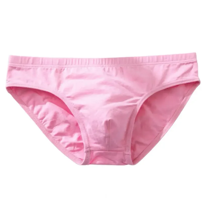 Cotton Briefs Adult Man Briefs Stretchy Breathable Solid Color Male Underwear Low Waist Cotton Underpants Plus Size Men Cotto
