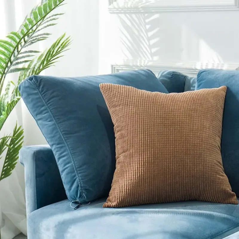 Solid Luxury Square Cushion Cover 30x50/40x40/45x45/50x50cm Soft Decorative Throw Pillow Case for Sofa Car Home — image 14