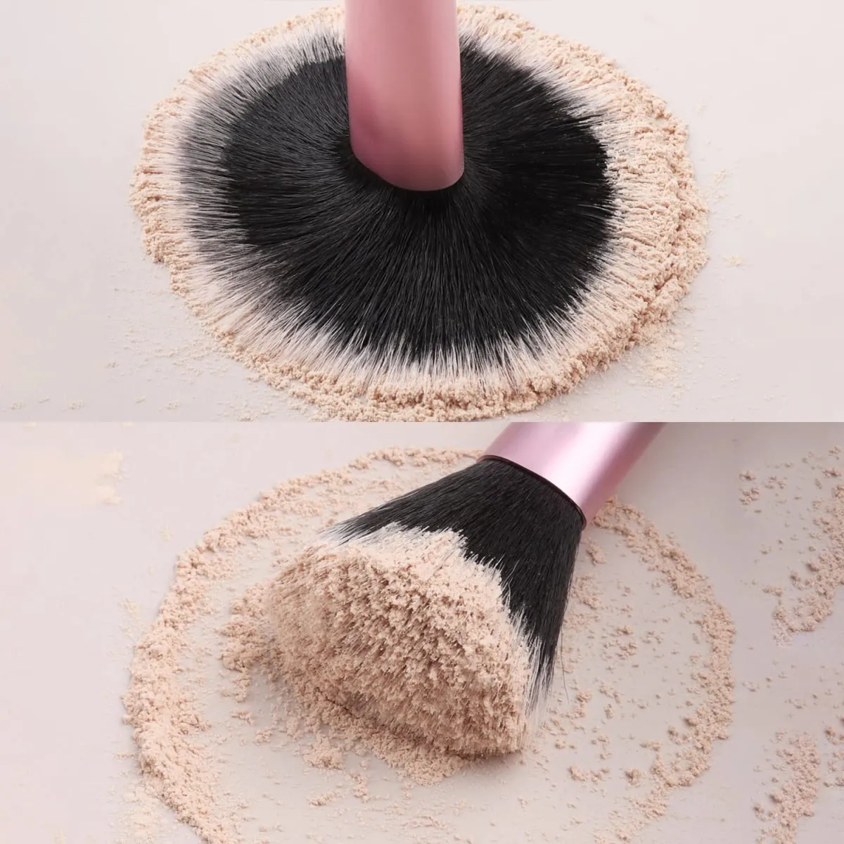 10Pcs Full Face Makeup Brush Kit Crocodile Grain Zipper Bag Powder Contour Shadow Brow Eyelash Cosmetic Brushes — image 5